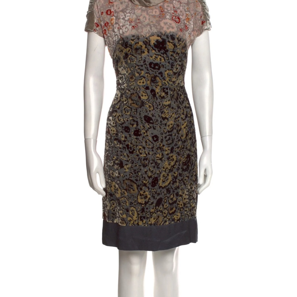 Etro cheetah velvet dress